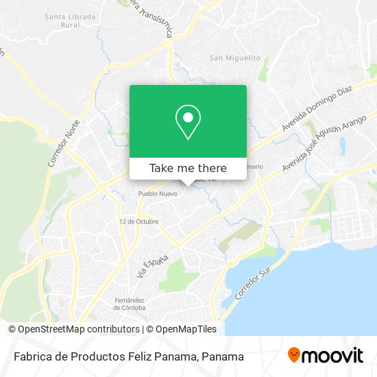 Fabrica de Productos Feliz Panama map