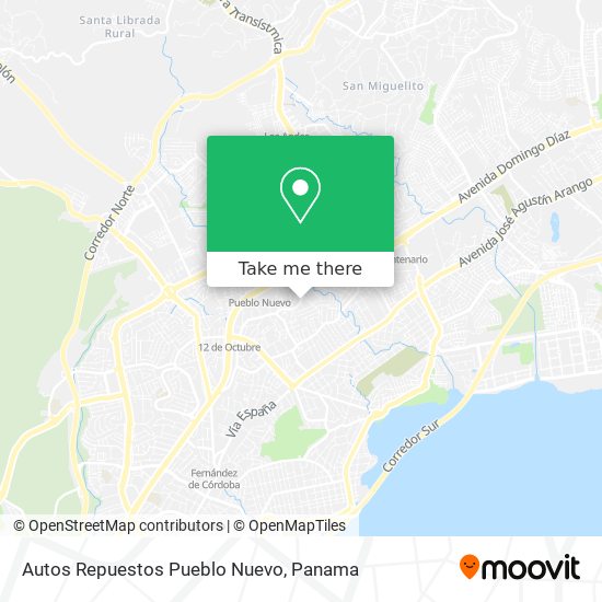 Autos Repuestos Pueblo Nuevo map