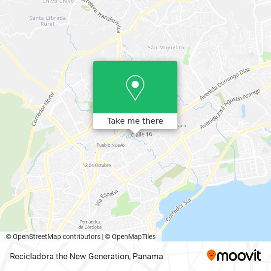 Mapa de Recicladora the New Generation