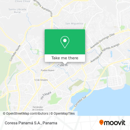 Coresa Panamá S.A. map