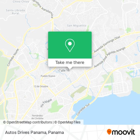 Autos Drives Panama map