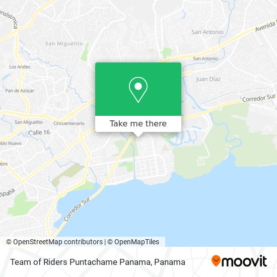 Team of Riders Puntachame Panama map