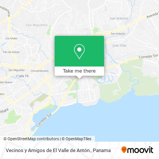 Vecinos y Amigos de El Valle de Antón. map