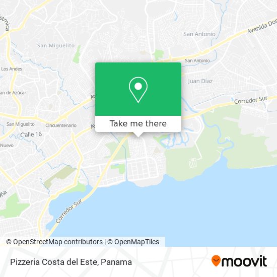 Pizzeria Costa del Este map