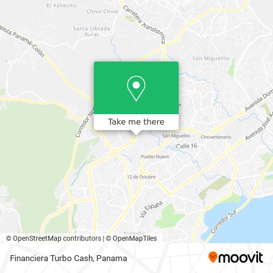 Financiera Turbo Cash map