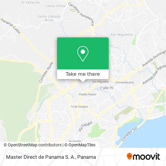 Mapa de Master Direct de Panama S. A.