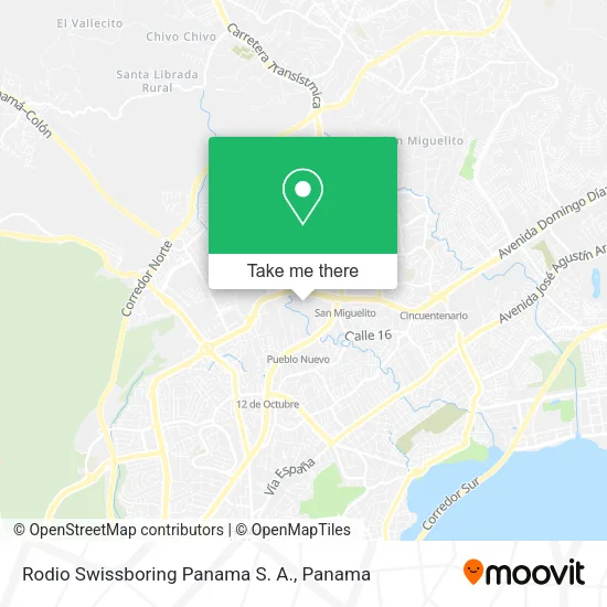 Mapa de Rodio Swissboring Panama S. A.