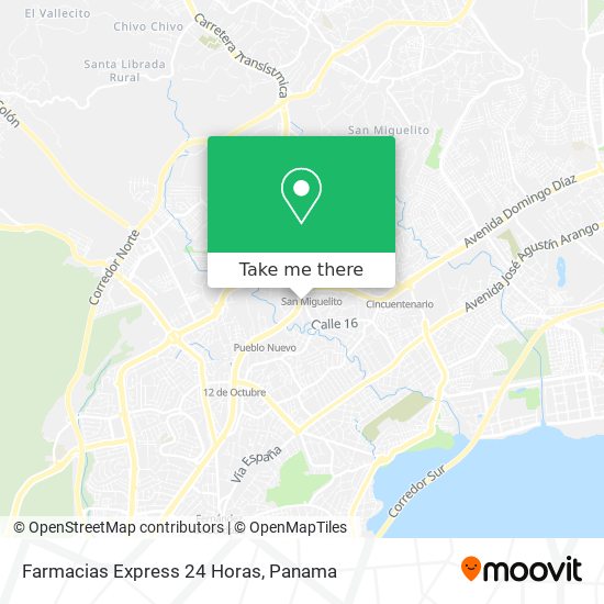 Farmacias Express 24 Horas map