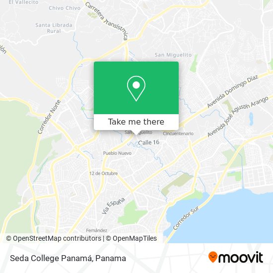 Mapa de Seda College Panamá