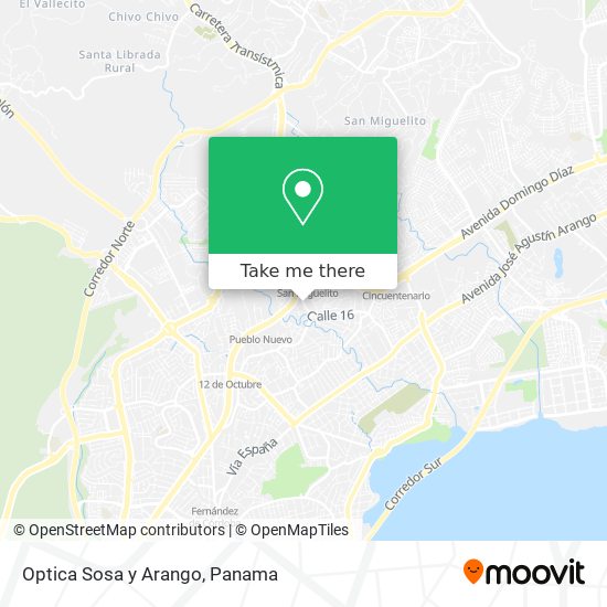 Optica Sosa y Arango map