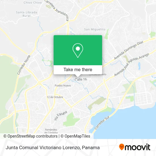Mapa de Junta Comunal Victoriano Lorenzo