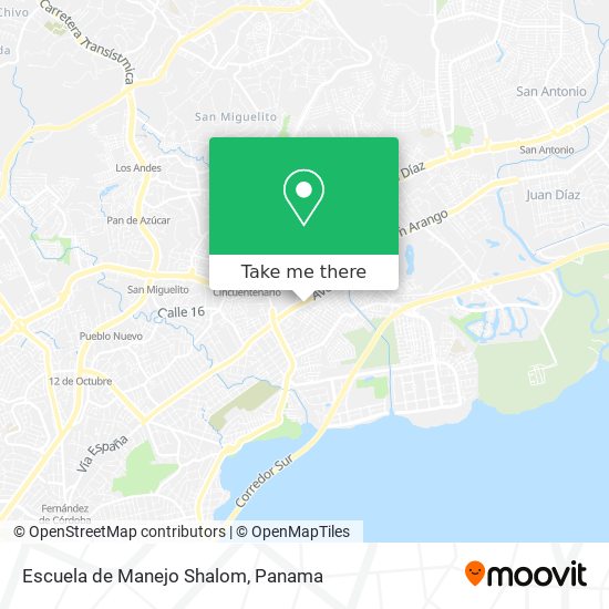 Escuela de Manejo Shalom map