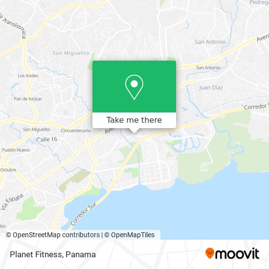 Mapa de Planet Fitness