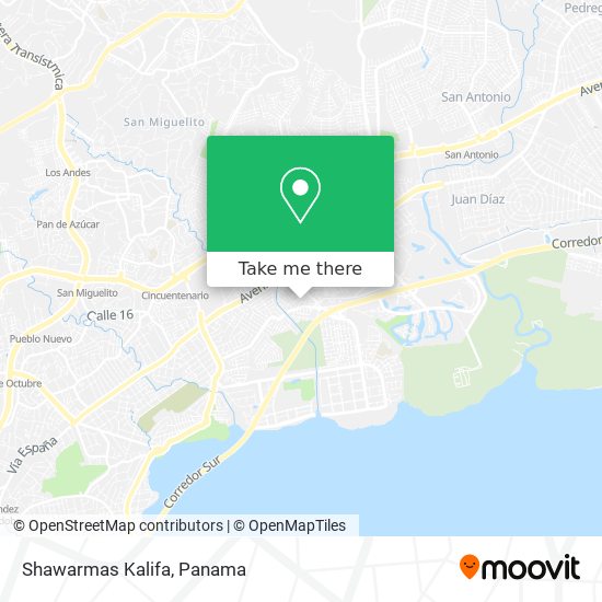 Shawarmas Kalifa map