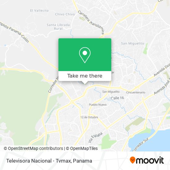 Televisora Nacional - Tvmax map