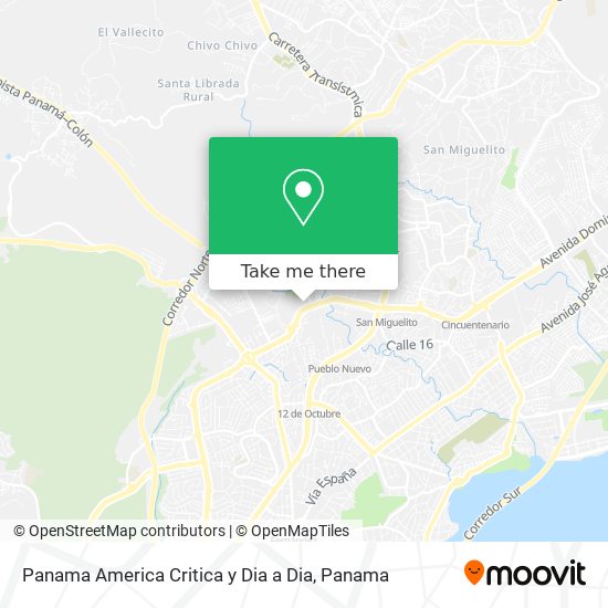 Panama America Critica y Dia a Dia map
