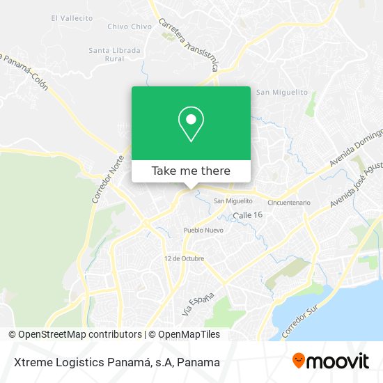 Xtreme Logistics Panamá, s.A map