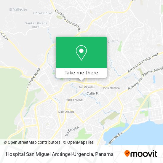 Mapa de Hospital San Miguel Arcángel-Urgencia