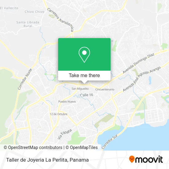 Mapa de Taller de Joyeria La Perlita
