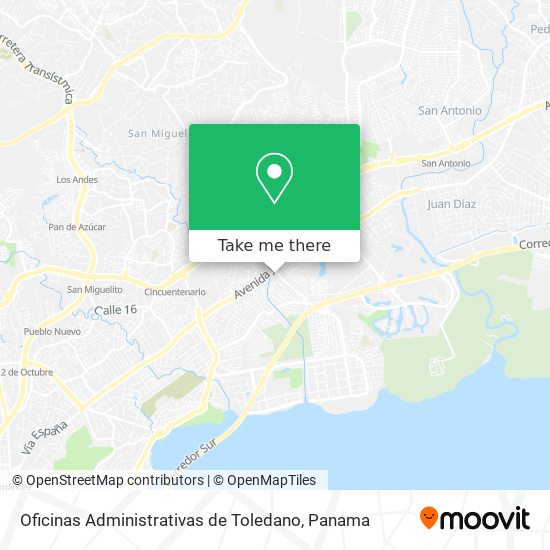 Oficinas Administrativas de Toledano map