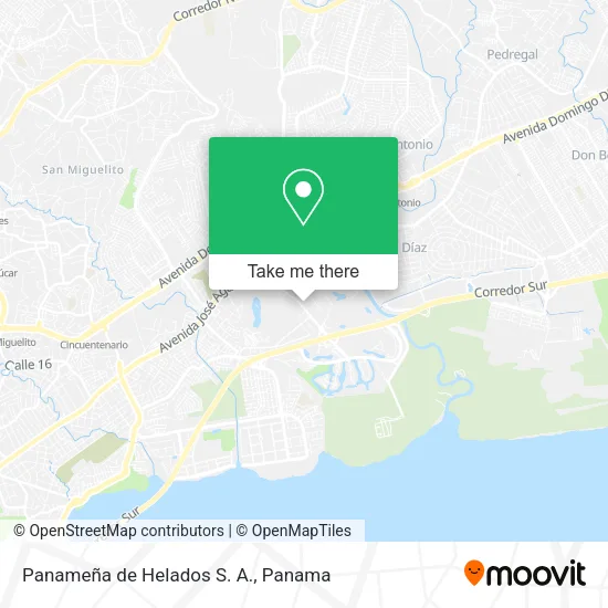 Panameña de Helados S. A. map