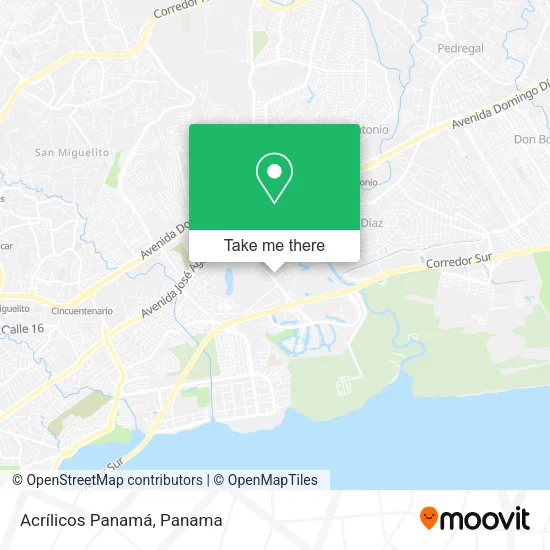 Acrílicos Panamá map
