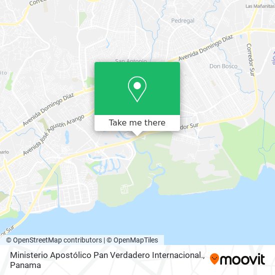 Mapa de Ministerio Apostólico Pan Verdadero Internacional.