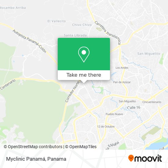 Myclinic Panamá map
