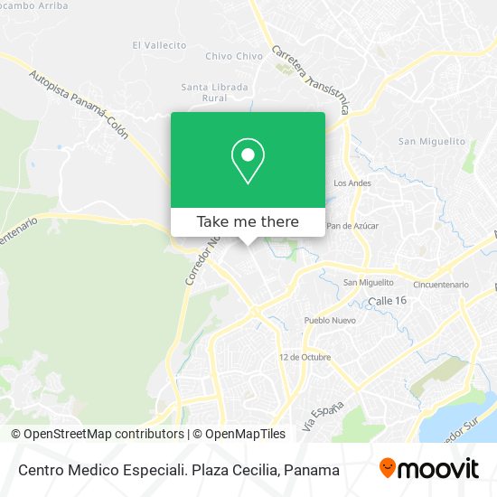 Centro Medico Especiali. Plaza Cecilia map