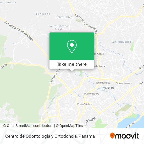 Mapa de Centro de Odontologia y Ortodoncia