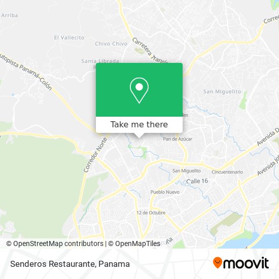 Senderos Restaurante map