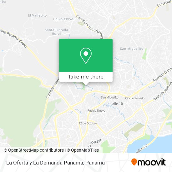 La Oferta y La Demanda Panamá map