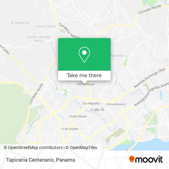 Tapiceria Centenario map