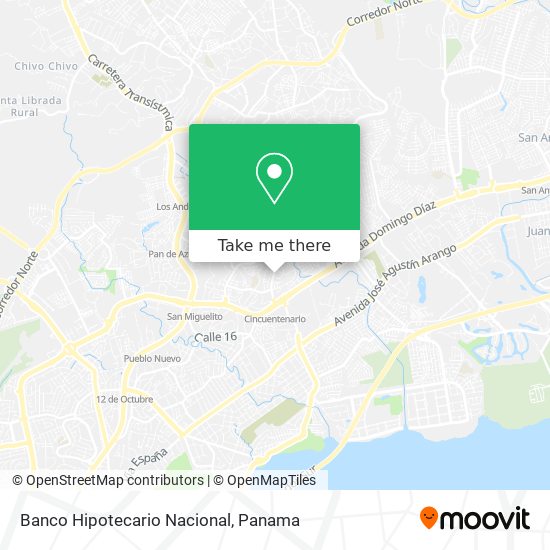 Mapa de Banco Hipotecario Nacional