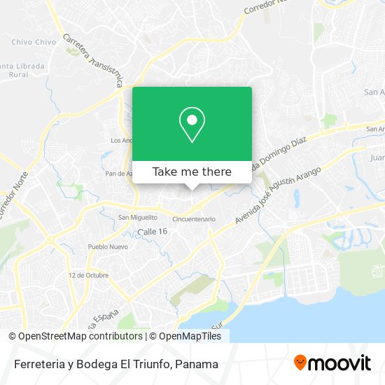Mapa de Ferreteria y Bodega El Triunfo