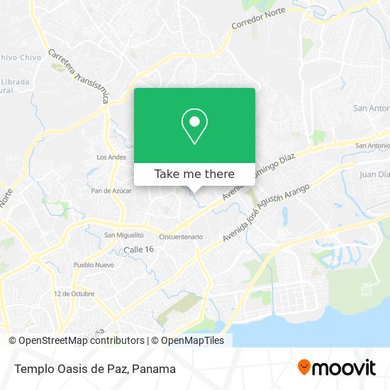 Templo Oasis de Paz map