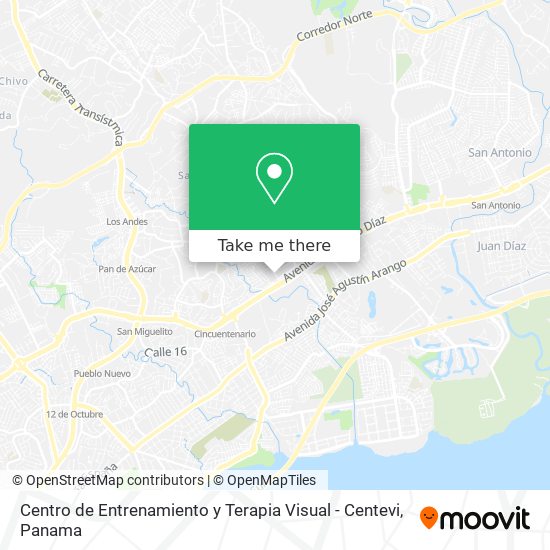 Centro de Entrenamiento y Terapia Visual - Centevi map