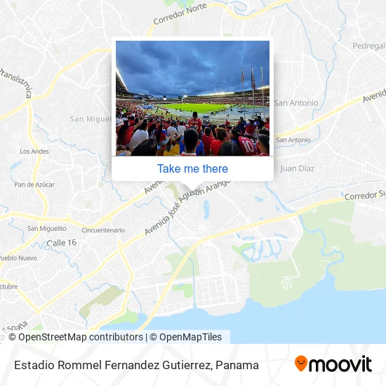 Mapa de Estadio Rommel Fernandez Gutierrez