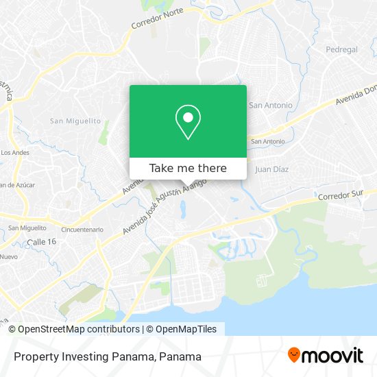 Mapa de Property Investing Panama