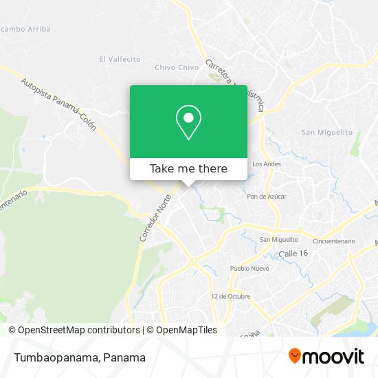 Tumbaopanama map