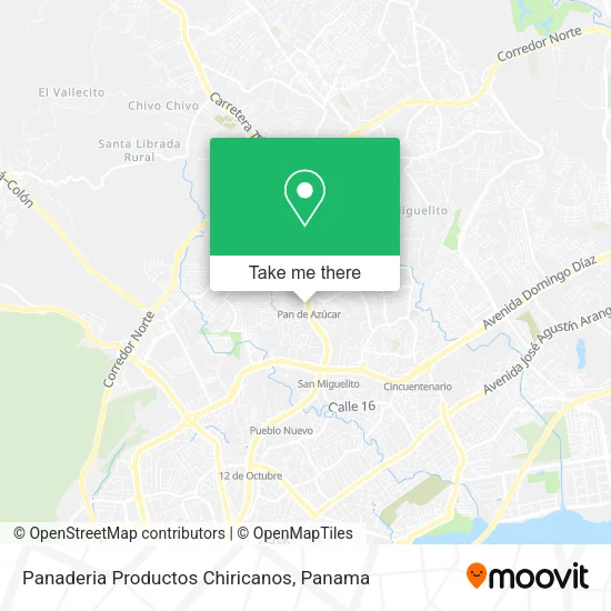Panaderia Productos Chiricanos map