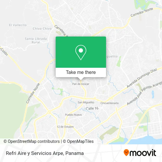 Mapa de Refri Aire y Servicios Arpe