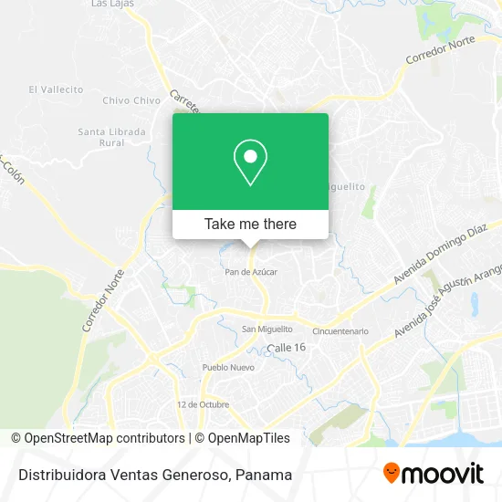 Mapa de Distribuidora Ventas Generoso