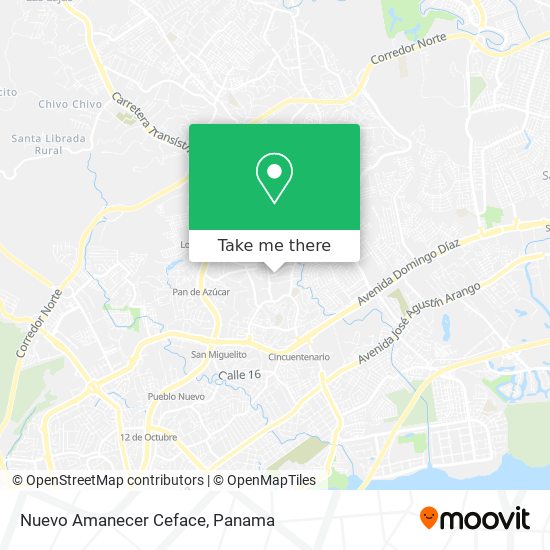 Nuevo Amanecer Ceface map