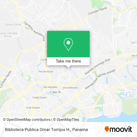 Biblioteca Publica Omar Torrijos H. map