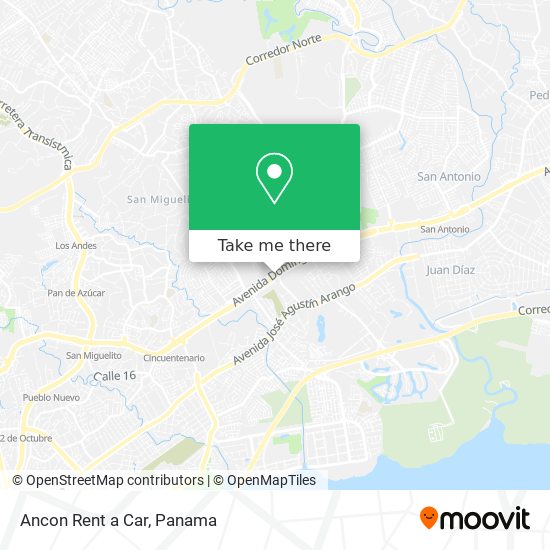 Ancon Rent a Car map