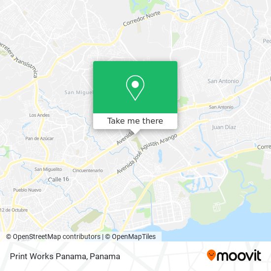 Mapa de Print Works Panama