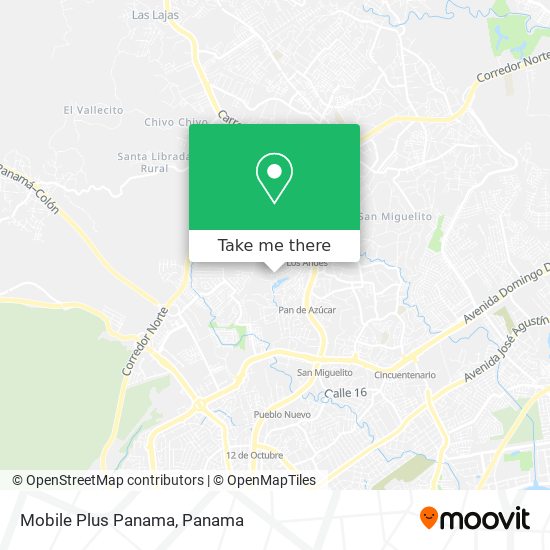 Mapa de Mobile Plus Panama