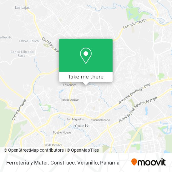 Mapa de Ferreteria y Mater. Construcc. Veranillo
