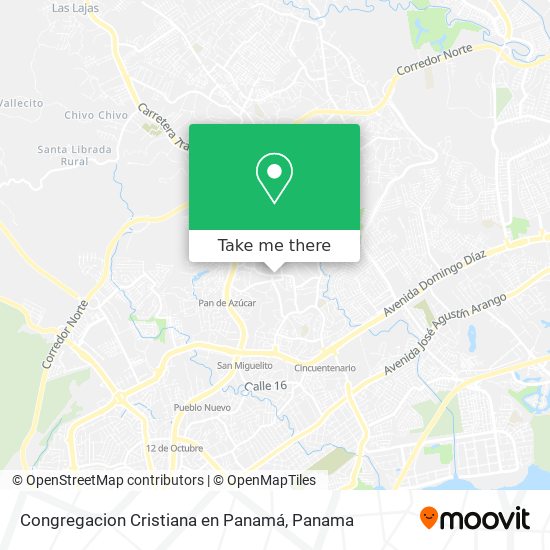 Mapa de Congregacion Cristiana en Panamá